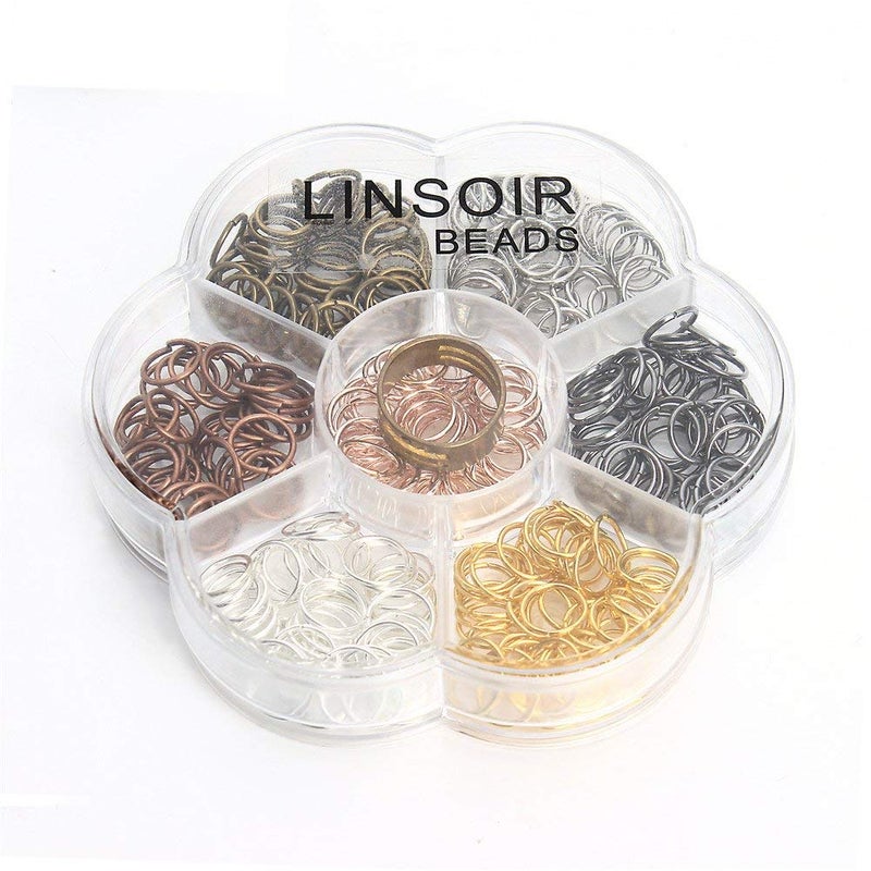 Linsoir Beads Bulk Hard Snap 12mm Open Jump Rings with Free Jump Ring Open Tool Value Box Set - Pack of 350 - Image 4